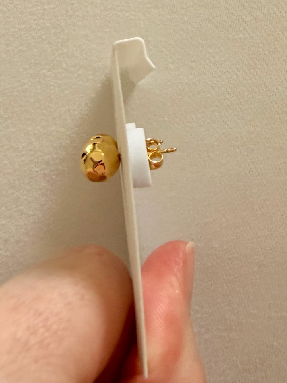 Gorjana Shiny Gold Faceted Round Studs - Picture 5 of 5